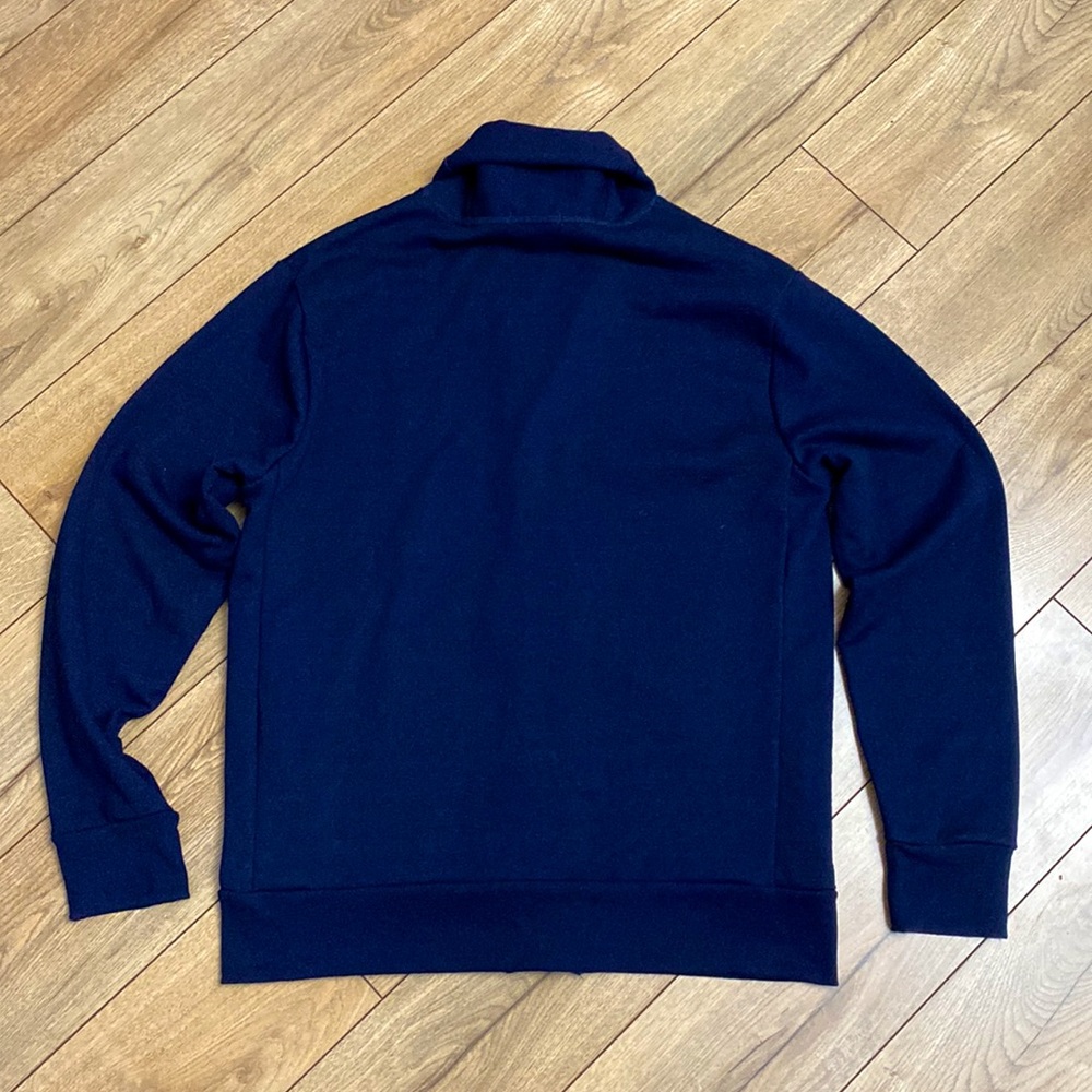 GUSTIN FRENCH TERRY CARDIGAN - DARK INDIGO DYE - Picture 7 of 9